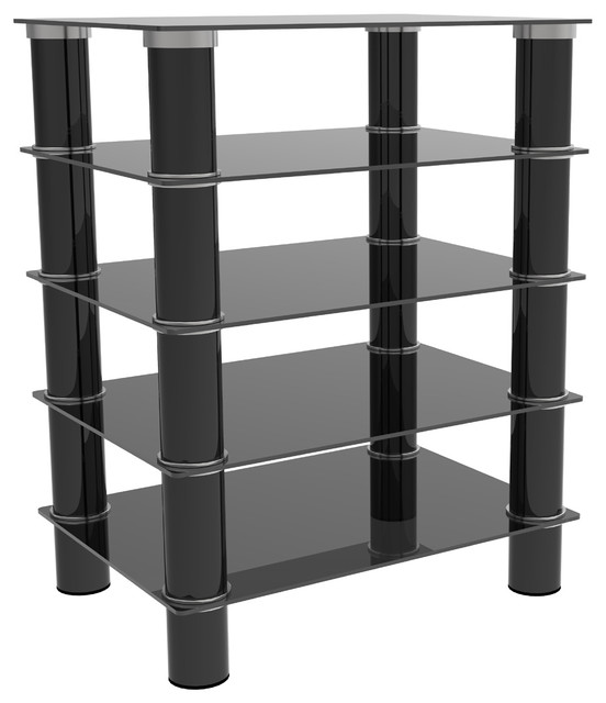 Ryan Rove Hamlin Living Room Bedroom Media Storage Glass Component