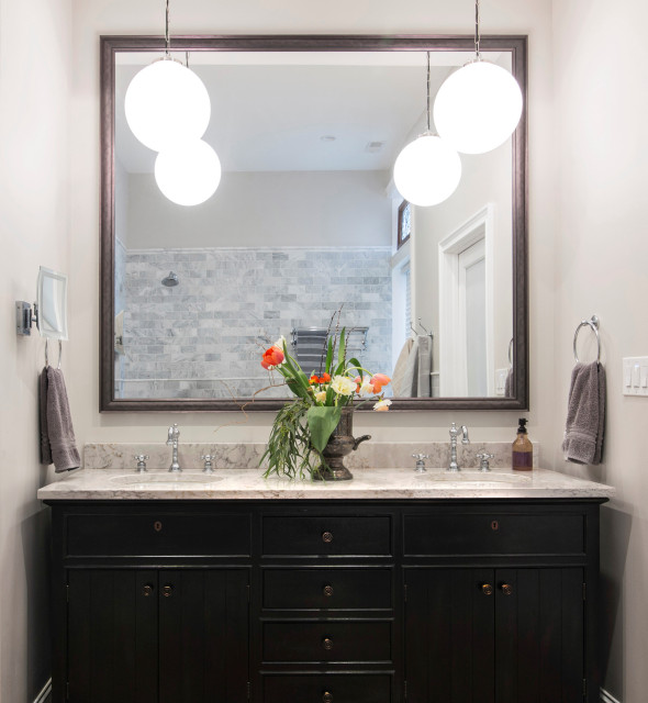 Oxfordshire Charcoal Framed Mirror Traditional Bathroom Mirrors