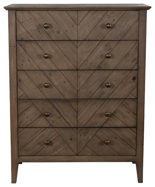 Bowen Reclaimed Pine 5 Drawer Dresser by Kosas Home Farmhouse Dressers by HedgeApple Houzz