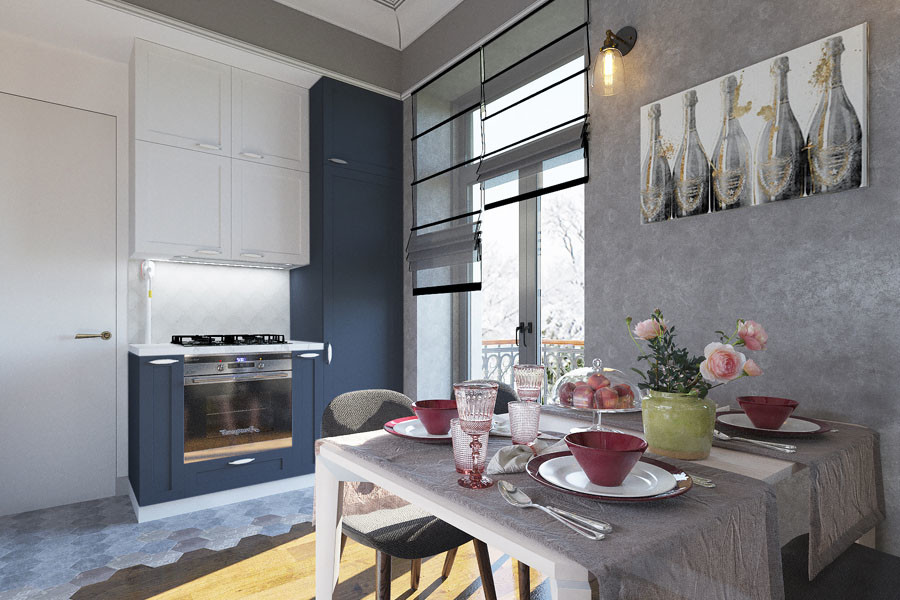 Кухня BAUFORMAT в старом доме.