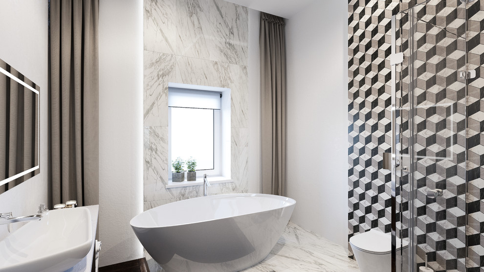 Геометрия пространства в современном доме 437 кв.м