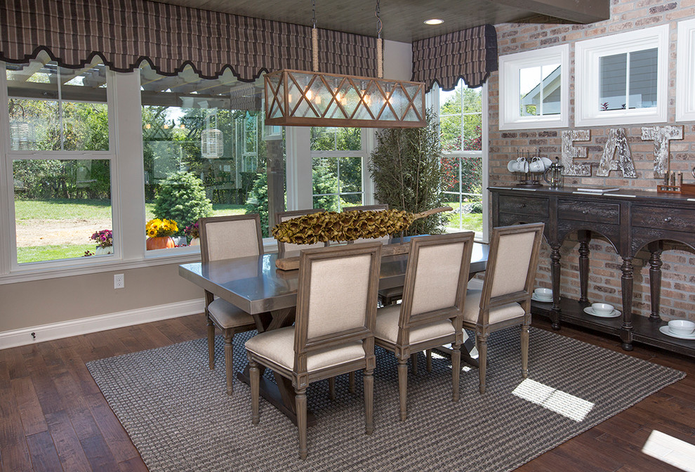 Photo of a transitional dining room in Columbus.