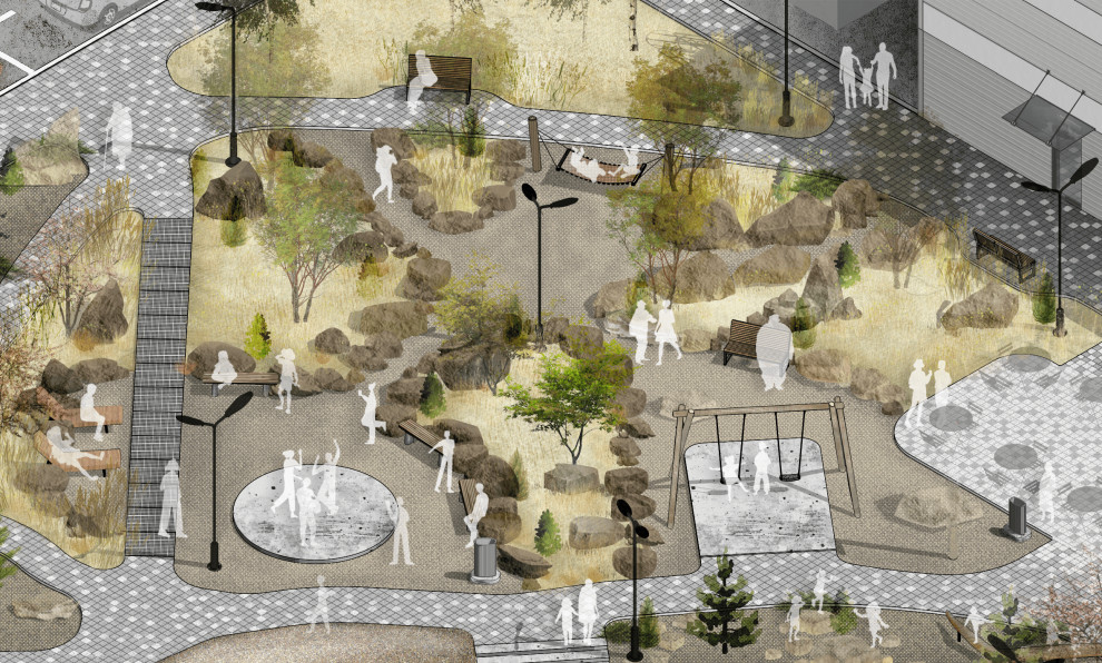 Центральный сквер ЖК Формат