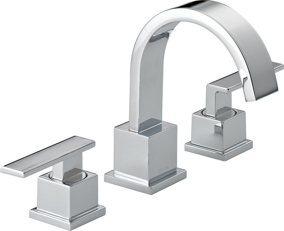 Delta Vero Two Handle Widespread Bathroom Faucet, Chrome, 3553LF