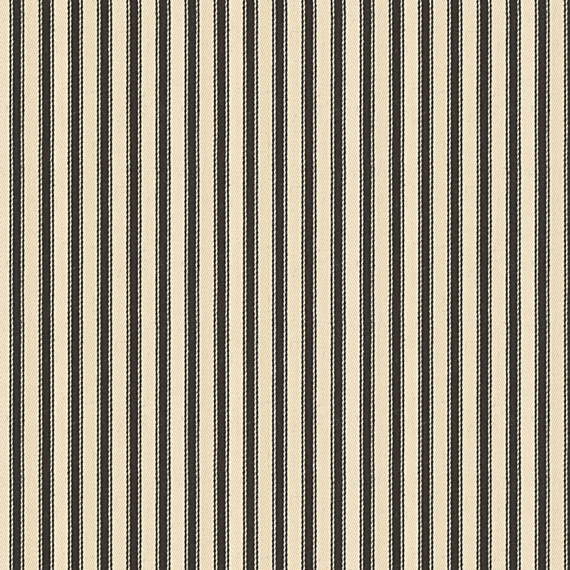 Black Ticking Stripe Woven Fabric