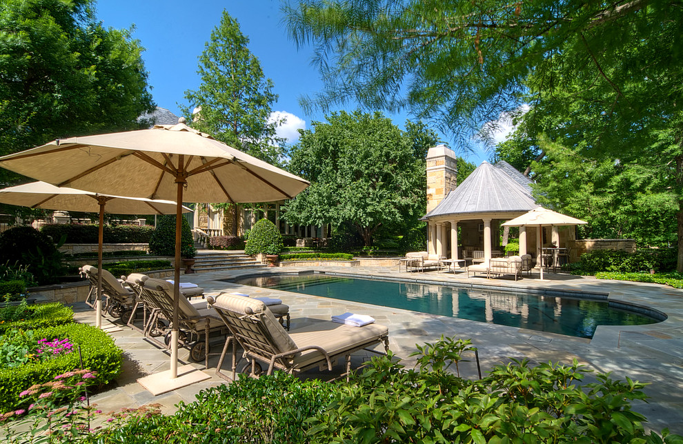 Design ideas for a traditional rectangular pool in Dallas.