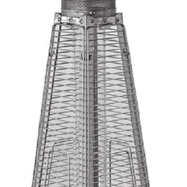 Triangular Heaters 9500 BTU Bronze Steel Propane Triangular Pyramid Tabletop Patio Heater ...