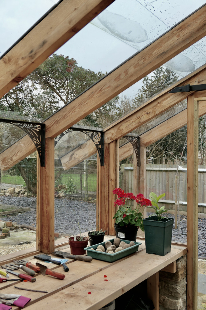 Mid-sized contemporary detached greenhouse in Other.