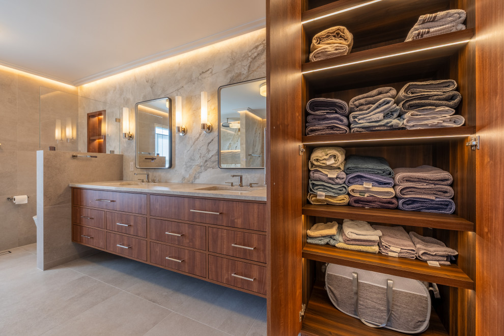 Modern Luxury Primary Bathroom Remodel | Plainsboro, NJ