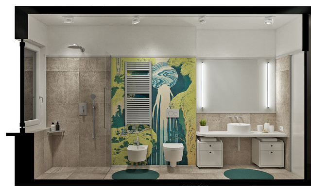 BAGNO STRETTO E LUNGO modern-badezimmer