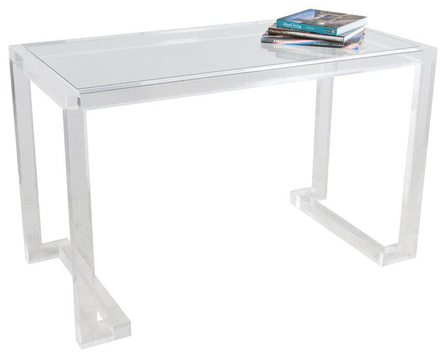 Interlude Home Ava Acrylic Clear Desk