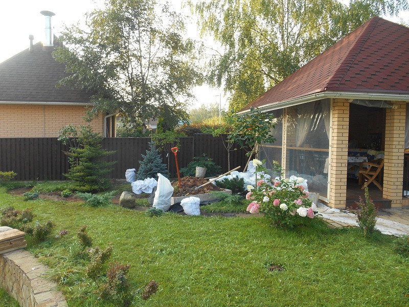 Мини-фонтан на даче