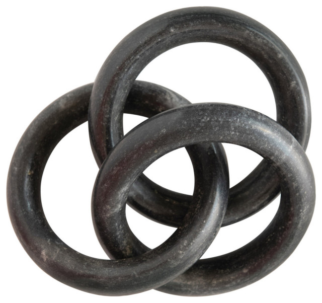 Marble Circle Chain Decor, Black