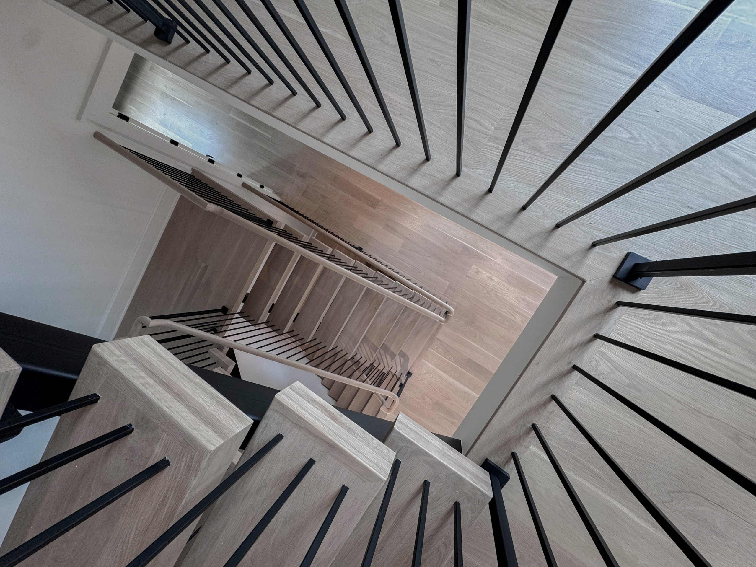 122_Modern Steel & Wood Floating Staircase, Arlington VA 22207