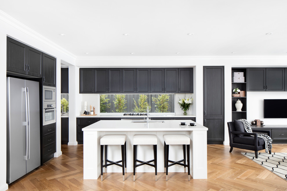 Inspiration for a contemporary kitchen in Melbourne.