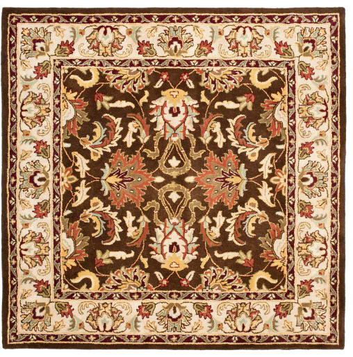 Safavieh Hg818 6sq Heritage 6 Square Wool Hand Tufted Traditional Safavieh Hg818 6sq Heritage 6 Square