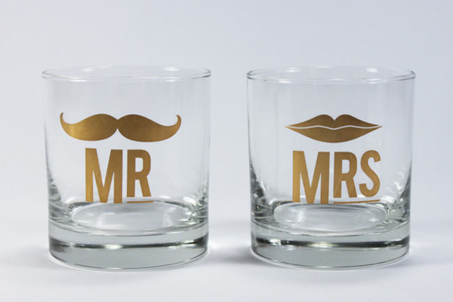 Mr. & Mrs. Cocktail Glass Set