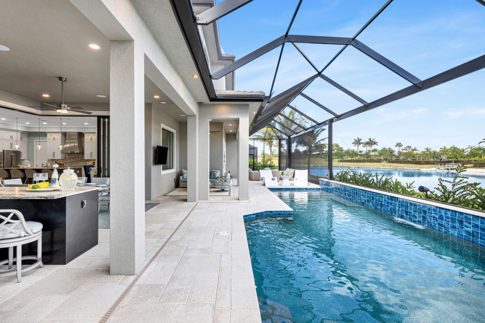 Transitional pool photo in Miami