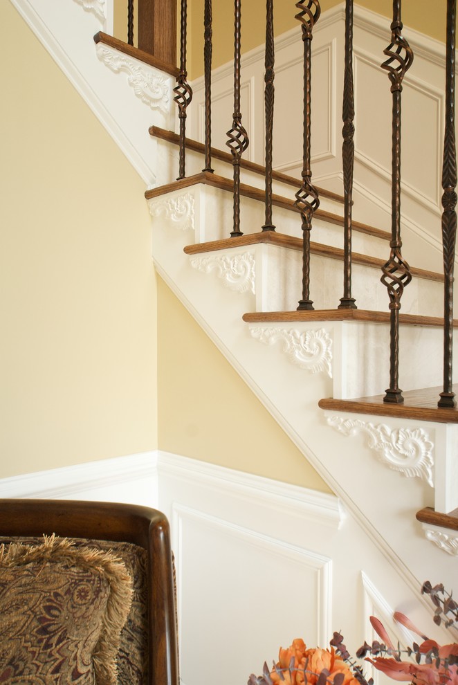 Williamsburg Foyer With Marble Risers