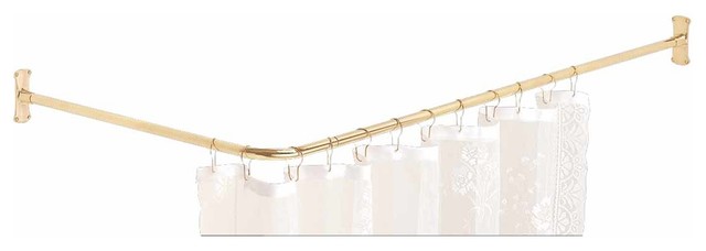 Shower Curtain Rod Bright Solid Br 2 Sided