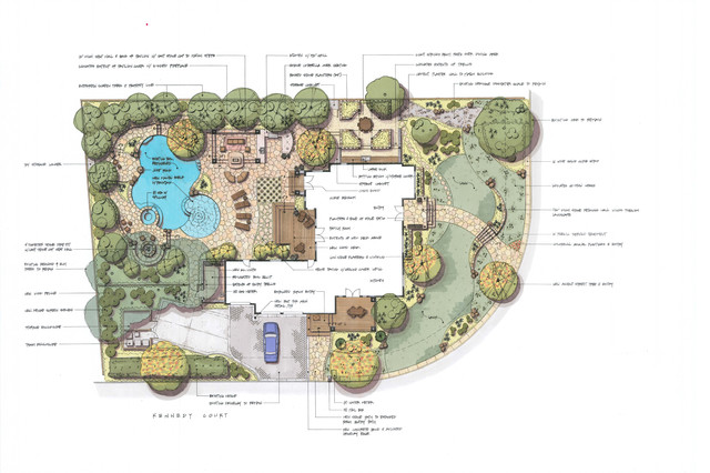 Los Gatos Renovation grund-og-landskabsplan