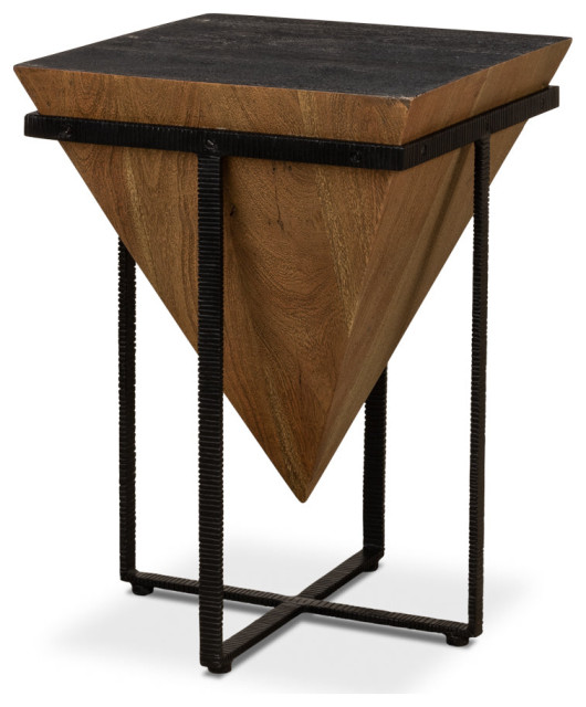 Hardy Inverted Obelisk Table - Industrial - Side Tables And End Tables ...
