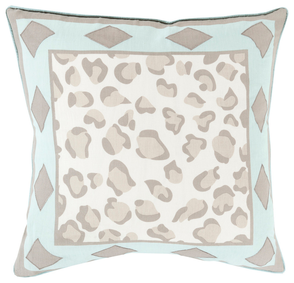 Levels of Leopard Pillow, 18"x18"x4" With Down Insert