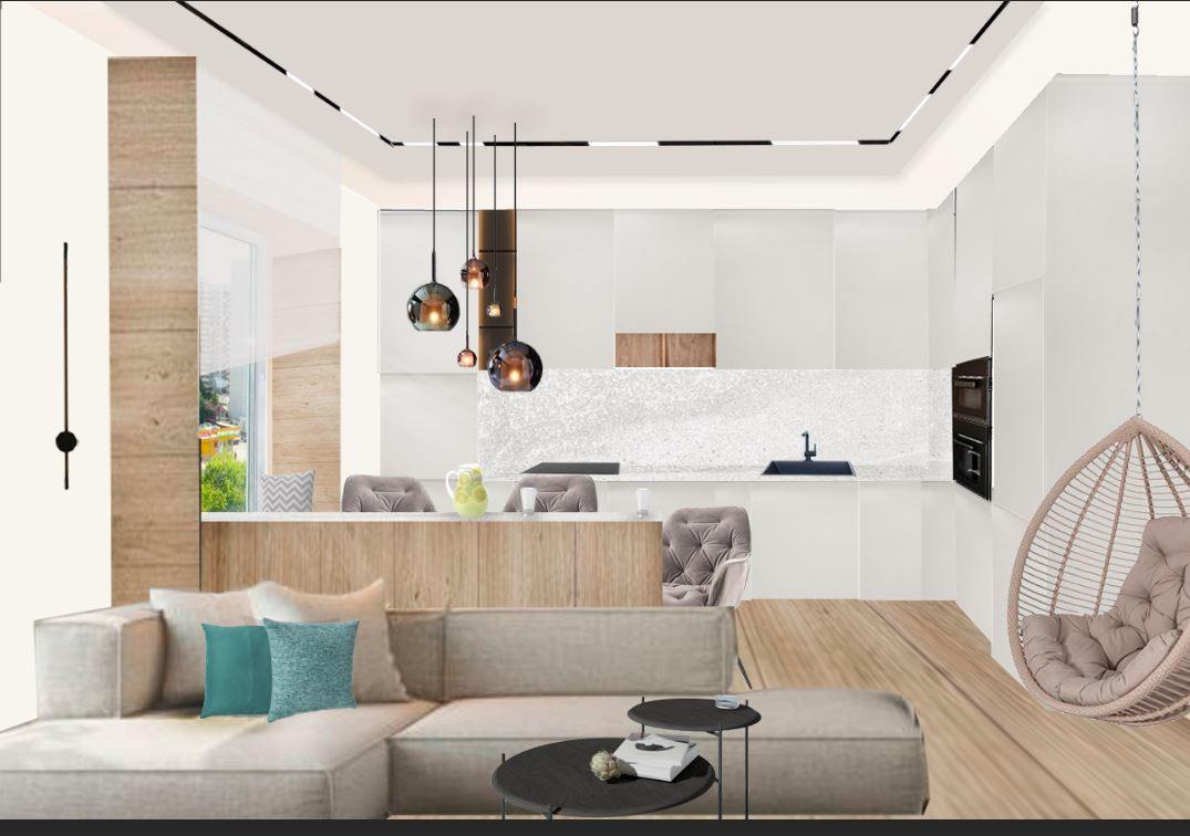 Коллаж для кухни-гостиной