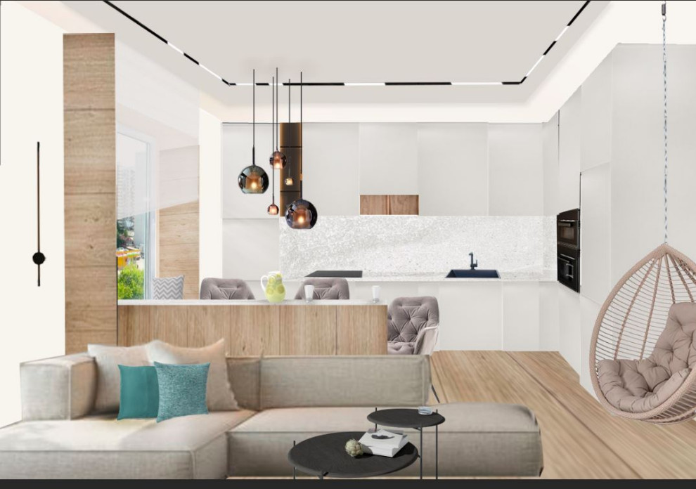 Коллаж для кухни-гостиной