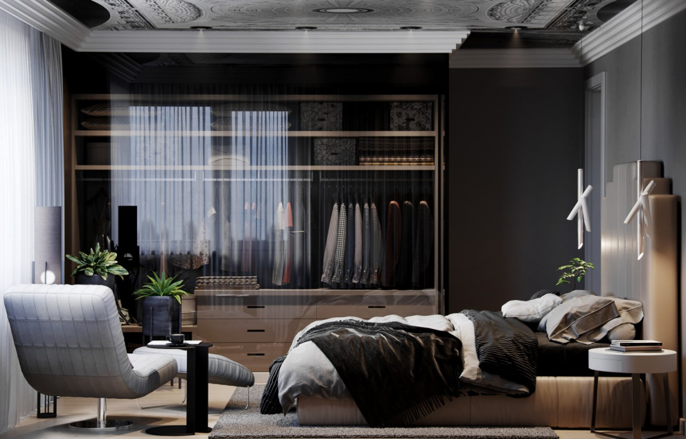 Models in party dresses - дизайн квартиры в стиле лофт и ар-деко, 54 кв.м.