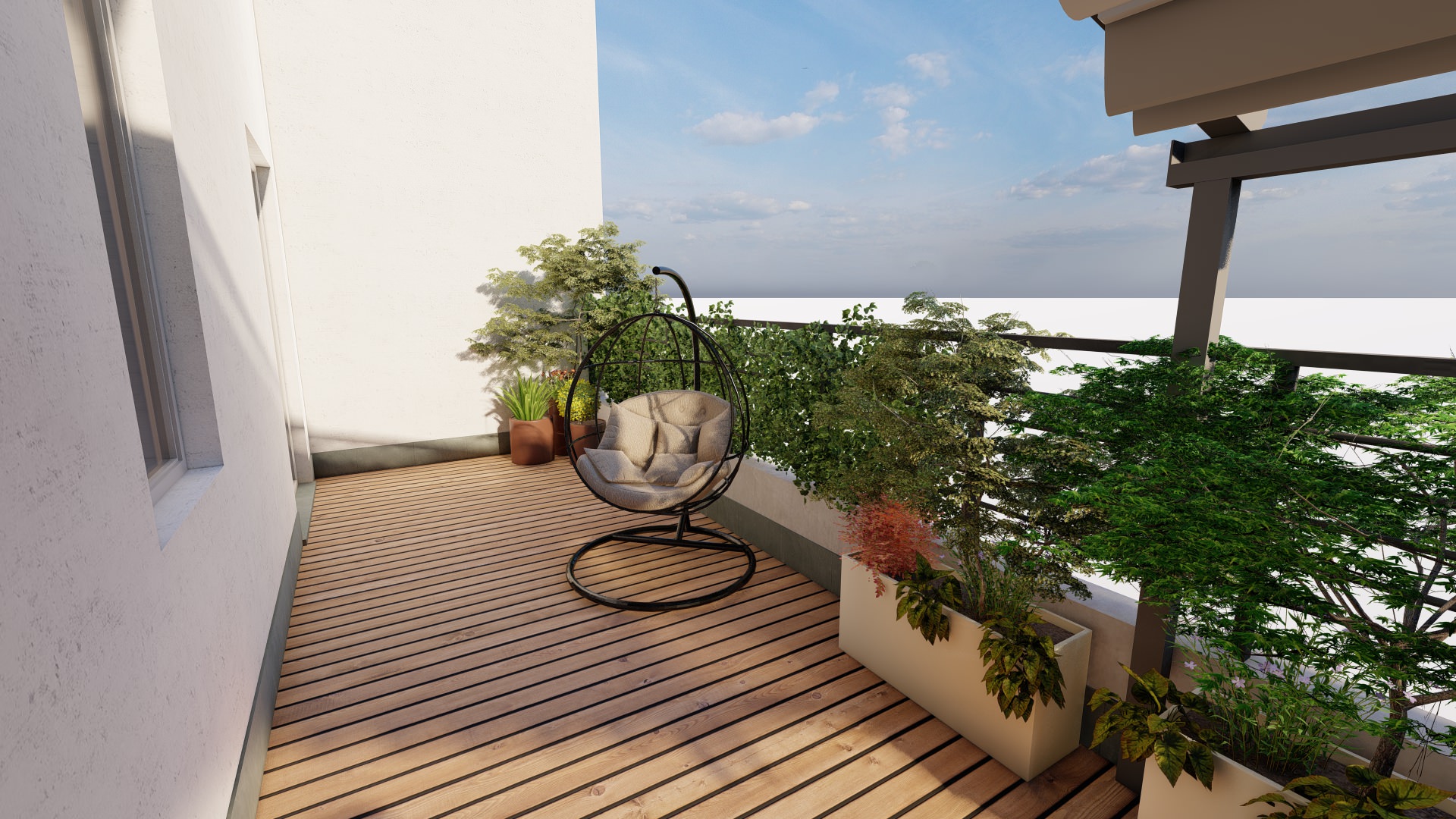 Terrazzino rivolto a nord