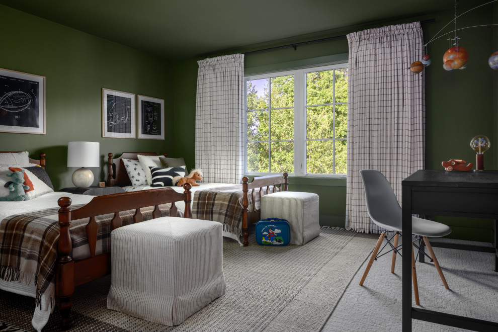 Transitional kids' room photo in Dallas