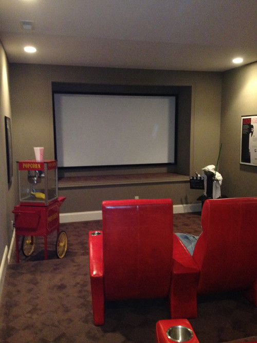 Transitional home theatre in Raleigh.