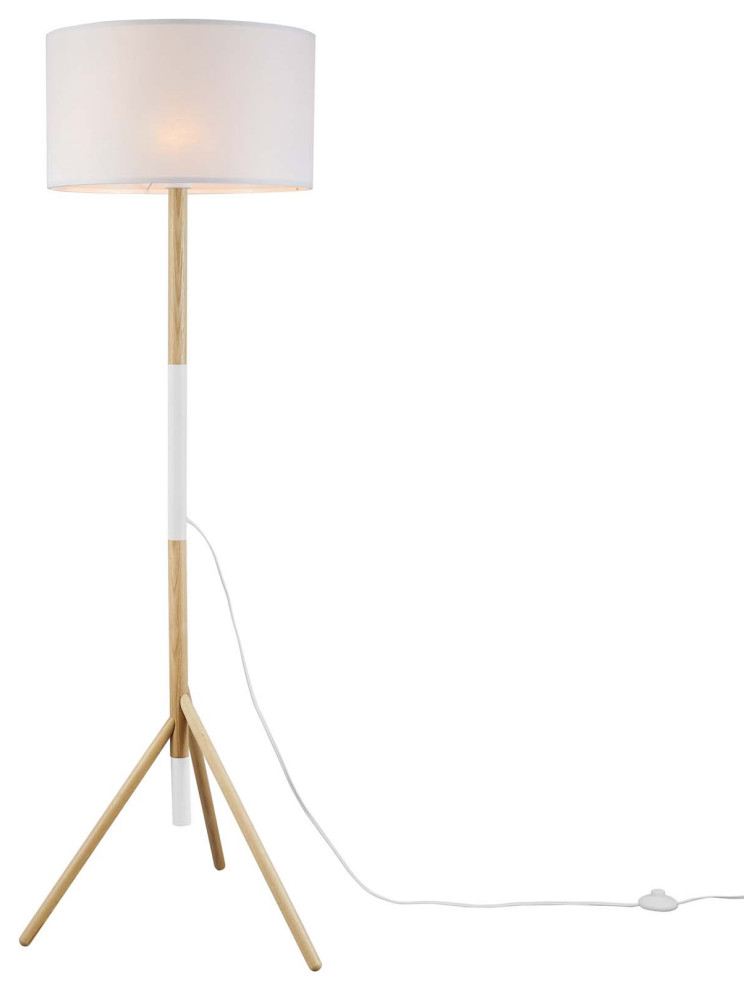 Natalie Tripod Floor Lamp White Natural