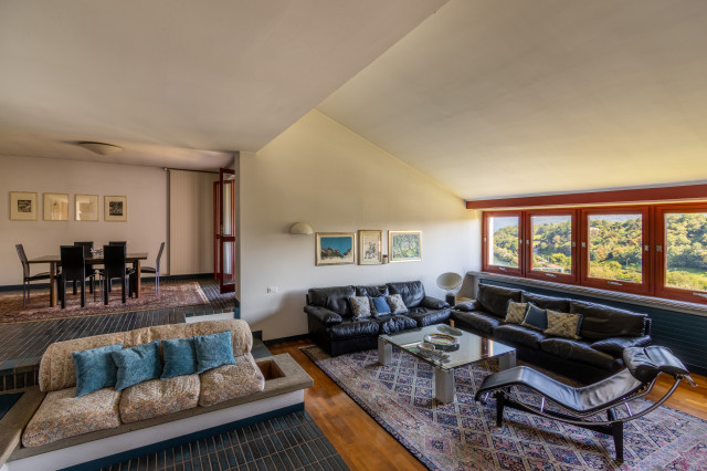 Villa sull'Oglio modern-vardagsrum