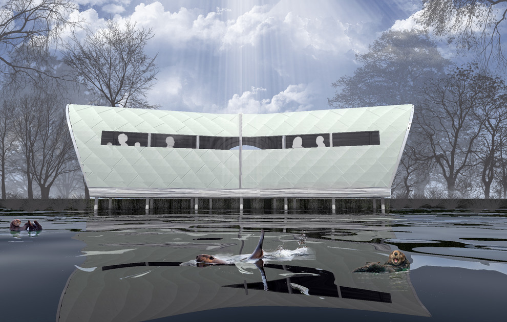 Бельведер для наблюдения за бобрами