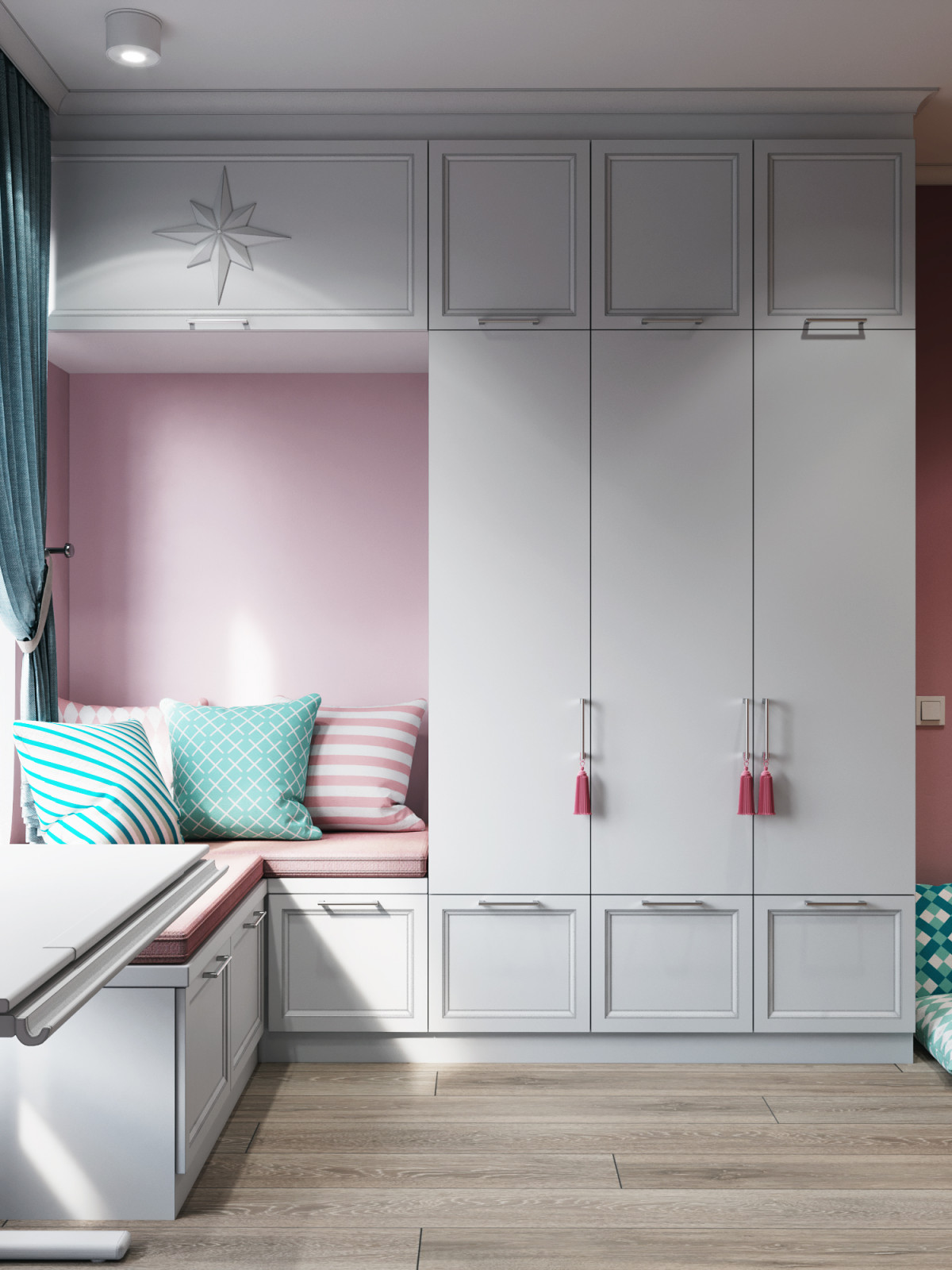 Квартира в голубых тонах в Новой Боровой