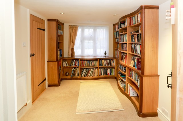 Bespoke bookcases eklektisk-vardagsrum