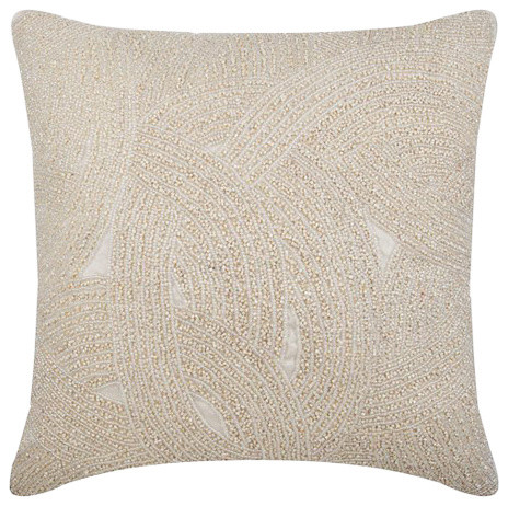 Galaxy Silk Decorative Cushion Cover, Ivory, 45x45 cm