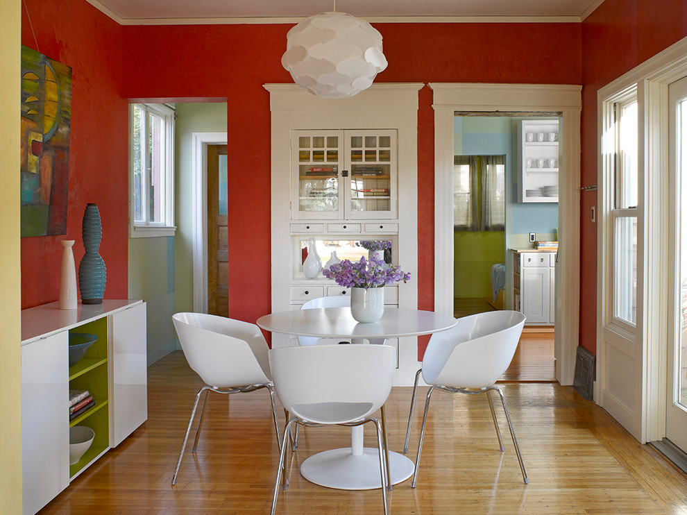 Design ideas for an eclectic dining room in San Francisco.