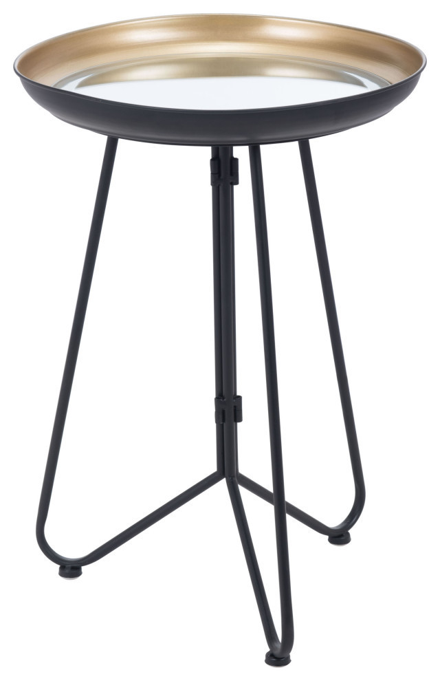 Hanson Accent Table Gold and Black