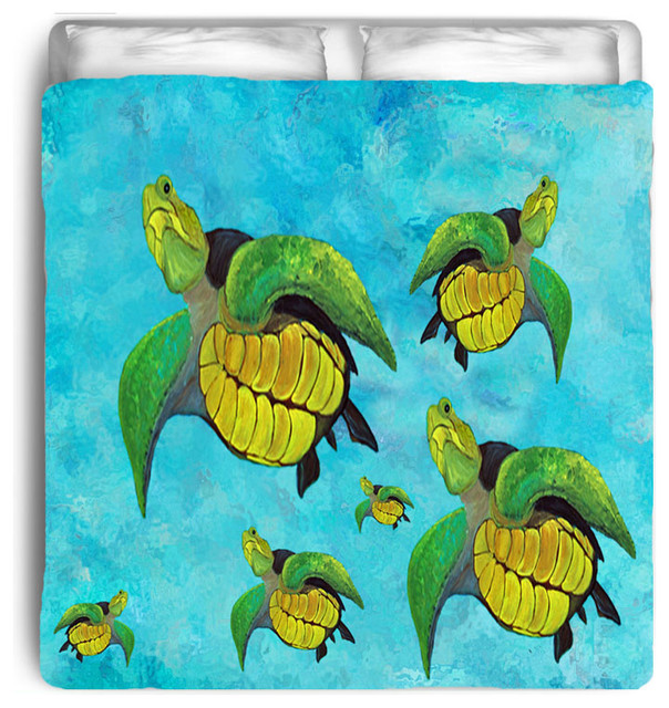 Sea Turtles Art Comforter Beach Style Comforters And Comforter