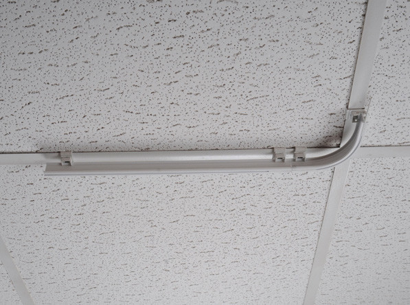Bendable Curtain Rod For Drop Ceiling Transitional Wall