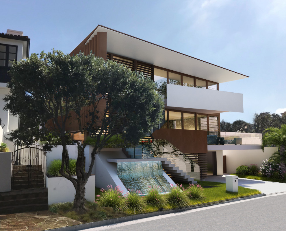 Inspiration for a contemporary exterior in Orange County.