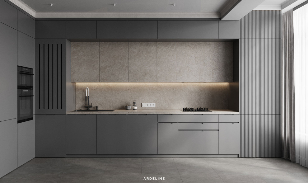 Дизайн квартиры в минималистичных серых тонах