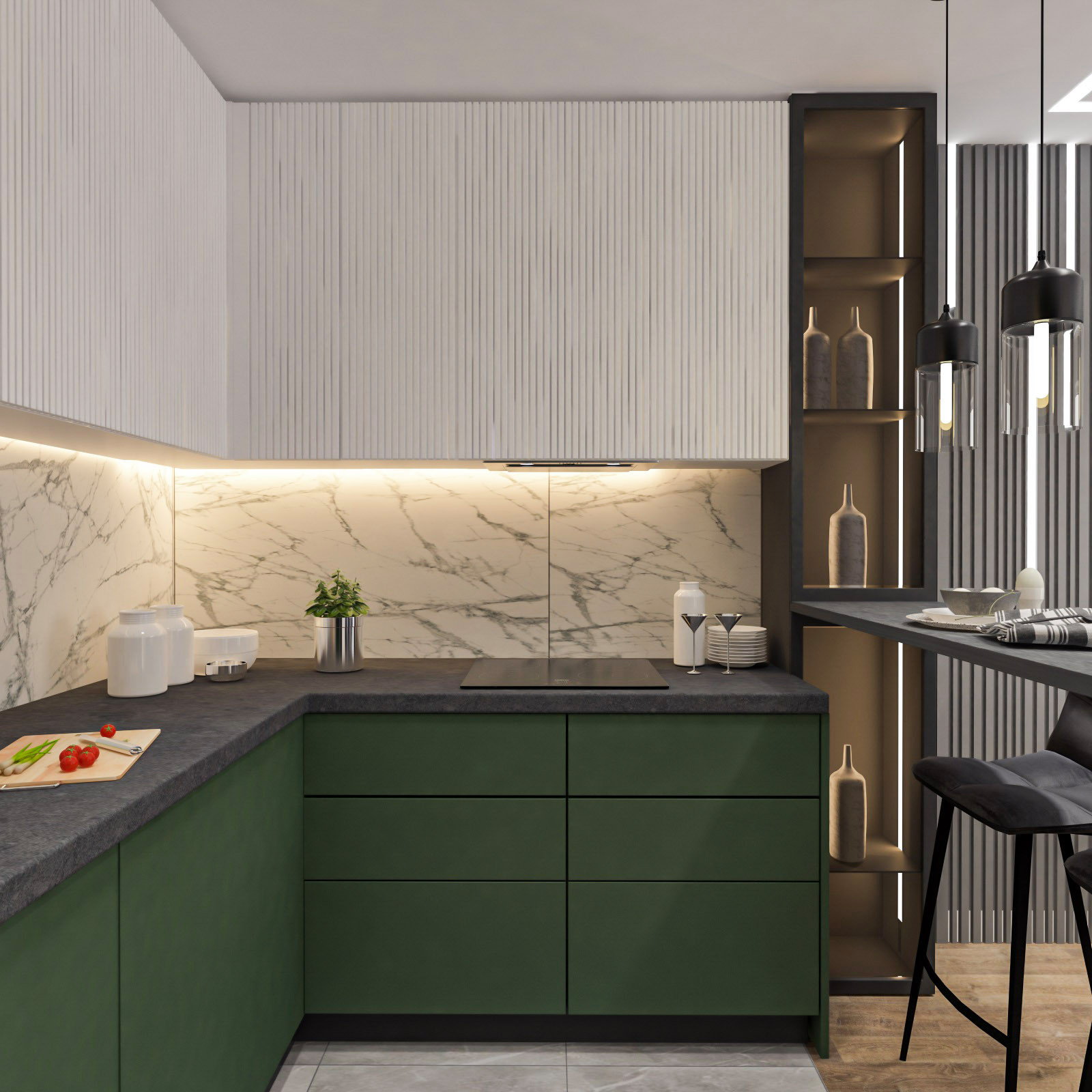 Дизайн-проект квартиры. 2022. Площадь 77,8 м.кв.