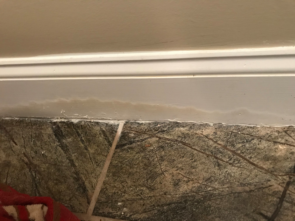 Baseboard water damage