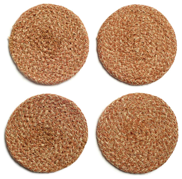 Melia Jute Table Sets Beach Style Coasters by DESIGN IDEAS Houzz