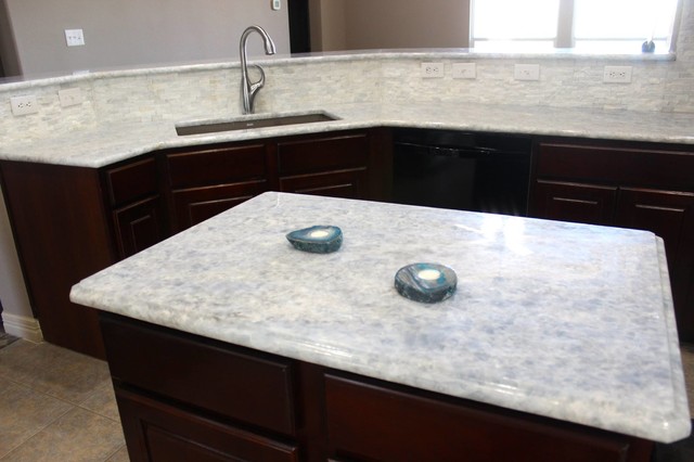 Kitchen Iceberg Blue Quartzite Countertops Modern Kitchen