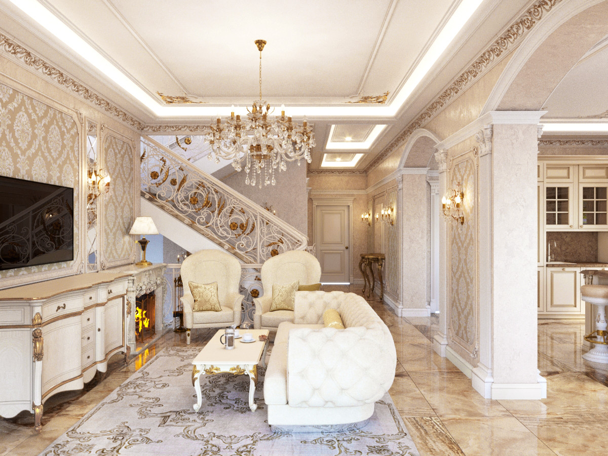 Дизайн интерьера загородного дома в классическом стиле